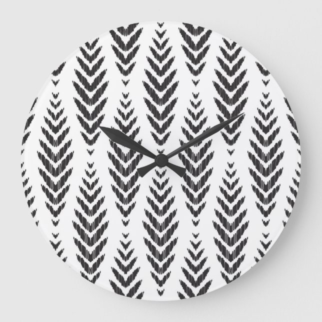 Herringbone pattern for home decor. large clock (Front)