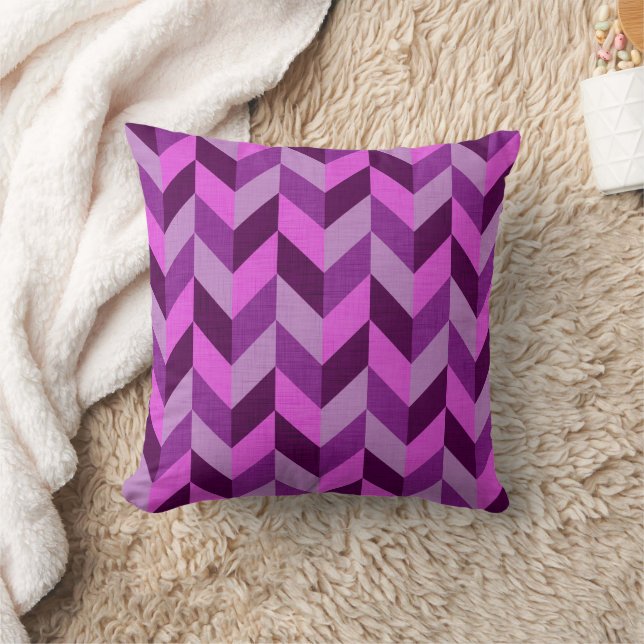 Herringbone pattern in purple cushion (Blanket)