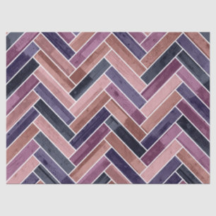 Herringbone Pattern Purple Tissue Paper