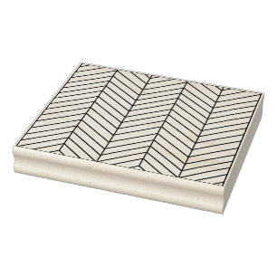Herringbone Pattern Rubber Stamp