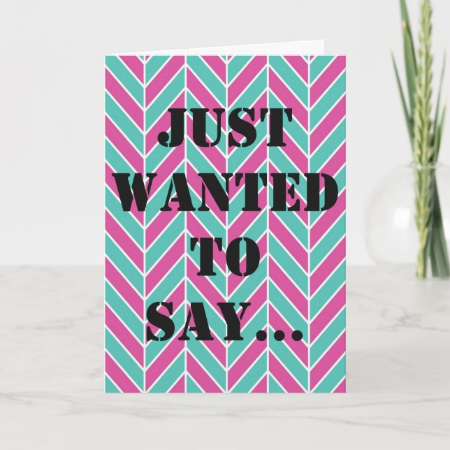 Herringbone pattern thank you card (Front)