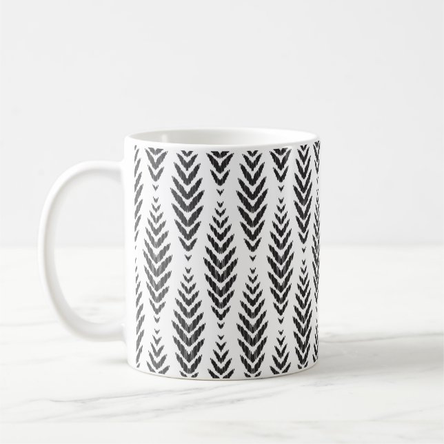 Herringbone seamless pattern for home decor ideas. coffee mug (Left)