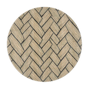 Herringbone Wood Parquet Pattern Cutting Board