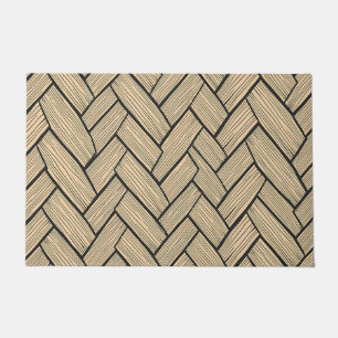 Herringbone Wood Parquet Pattern Doormat