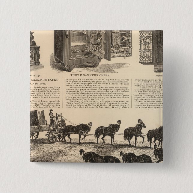 Herring's Patent Champion Safes 15 Cm Square Badge (Front)