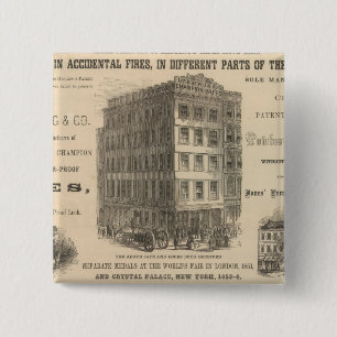 Herring's Patent Champion Safes 15 Cm Square Badge