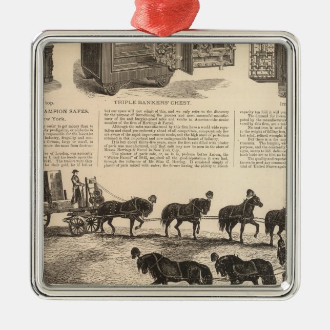 Herring's Patent Champion Safes Metal Ornament (Front)