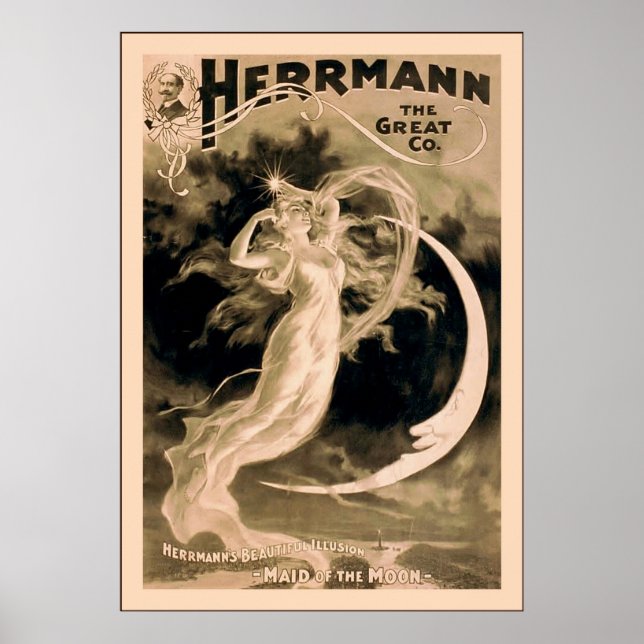 Herrmann the Great Co. ~ 1898 ~ Vintage Magician Poster (Front)