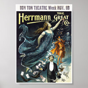 Herrmann The Great Restored Vintage Travel Poster