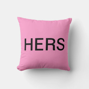 Hers and His Cotton throw pillows
