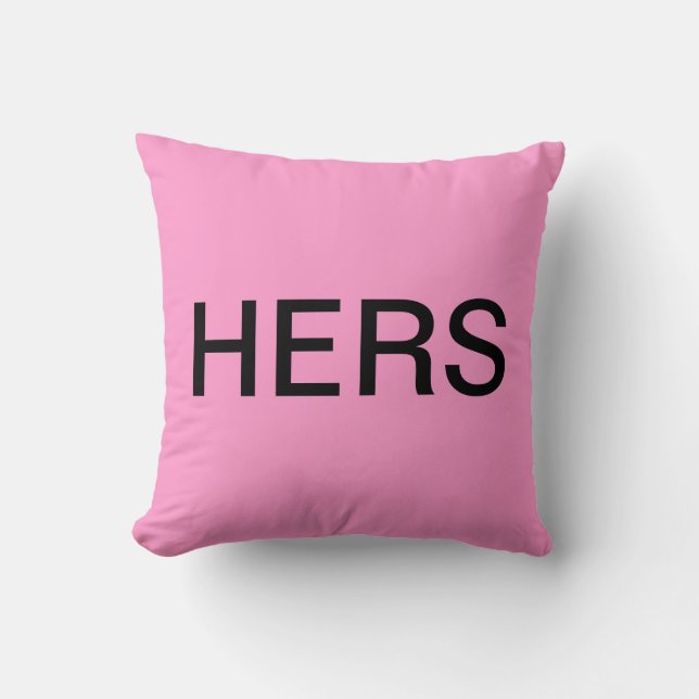 Hers and His Cotton throw pillows (Front)