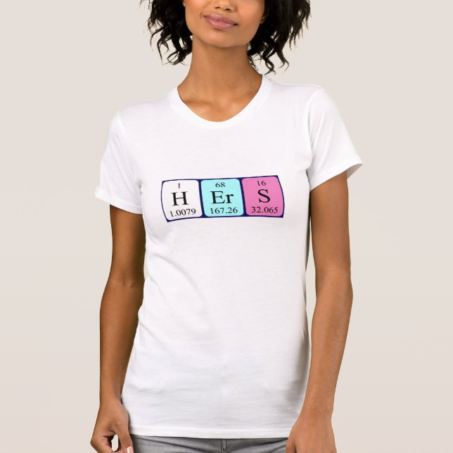 Hers periodic table name shirt (Front)