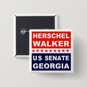 Herschel Walker US Senate Georgia 2022 15 Cm Square Badge