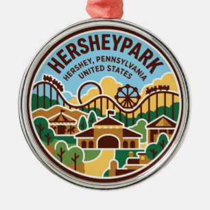 Hersheypark Pennsylvania Metal Ornament