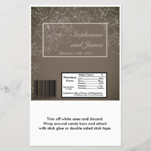 Hershey's Large Bar Wrapper Autumn Floral Fall