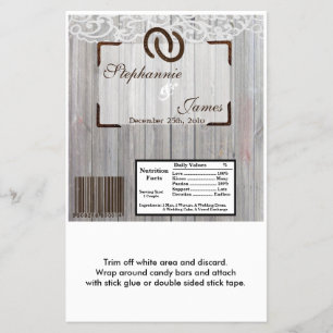 Hershey's Large Bar Wrapper Horse Shoes on Wood