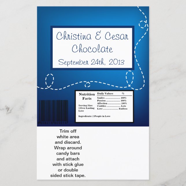 Hershey's Large Bar Wrapper Paper Plane Flying Blu (Front)