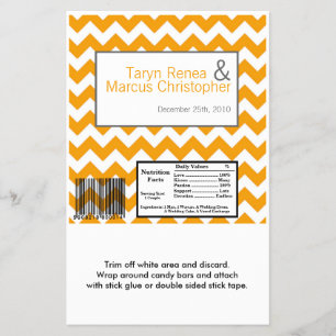 Hershey's Large Bar Wrapper Yellow Grey Chevron