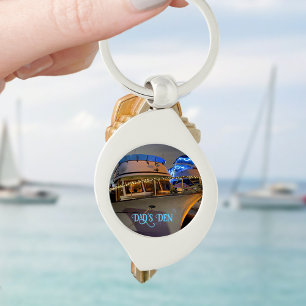 Hershine Trawler Yacht Boating Metal Keychain