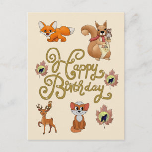 Herstbild Geburtstag Postcard