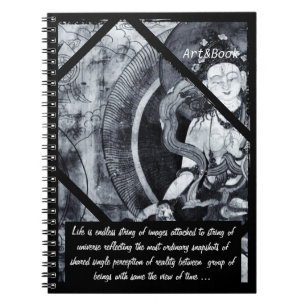 Heruka Buddha no.3 - Tibet, Art in BW (Notebook) Notebook