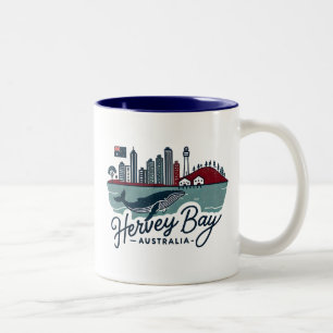 Hervey Bay Australia Two-Tone Coffee Mug