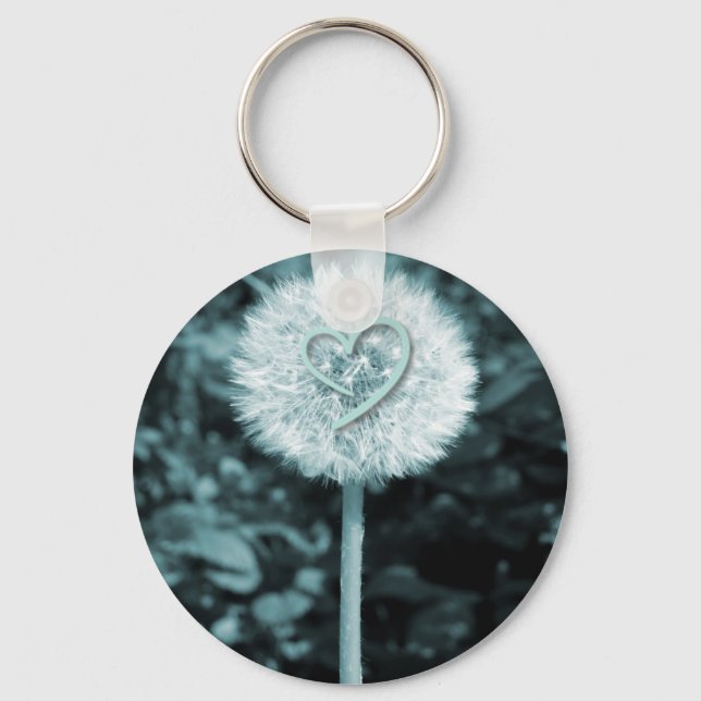 Herz blume heart flower key ring (Front)