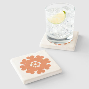 Herz ♥ Heart ♥ Herzen ♥ Hearts retro 70ies 70er Stone Coaster