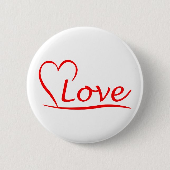Herz mit Liebe 6 Cm Round Badge (Front)