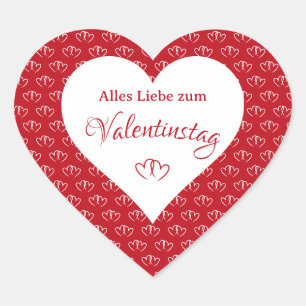 Herzen mit Valentinsgruß - Heart Sticker