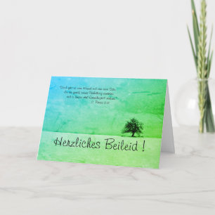 Herzliches Beileid - mit Spruch aus der Bibel Card