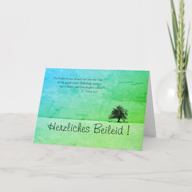 Herzliches Beileid - mit Spruch aus der Bibel Card (Front)