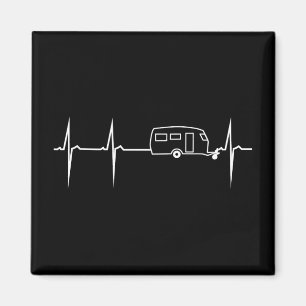 herzschlag camping wohnwagen magnet