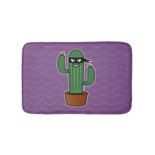 He's a sneaky Cactus Bandido come to scare you! Ca Bath Mat