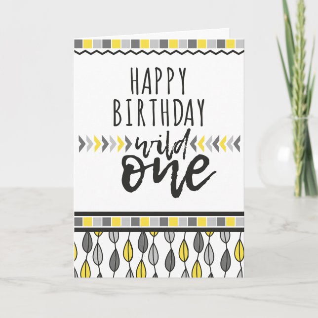 He's A Wild One Birthday Card (Front)