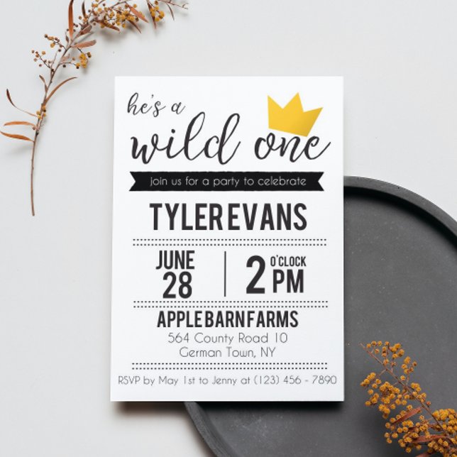 He's a Wild One Birthday Invitation (Creator Uploaded)