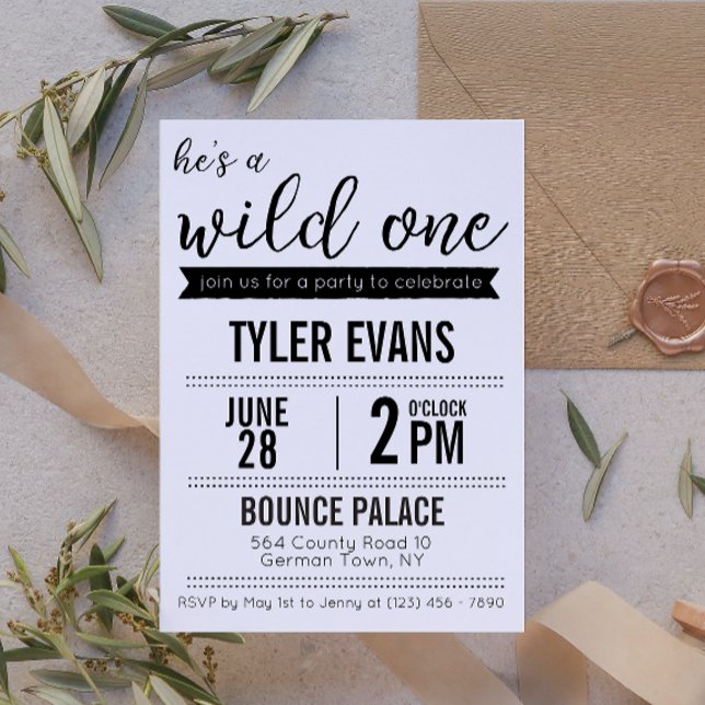 He's a Wild One Birthday Invitation (Creator Uploaded)