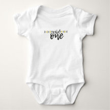 He's A Wild One First Birthday Baby Jersey Bodysui