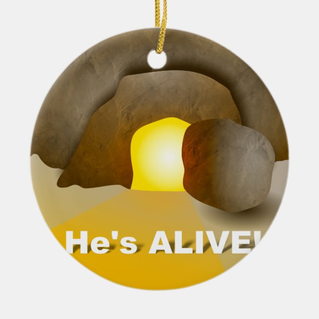 He's Alive! Ceramic Tree Decoration (Front)