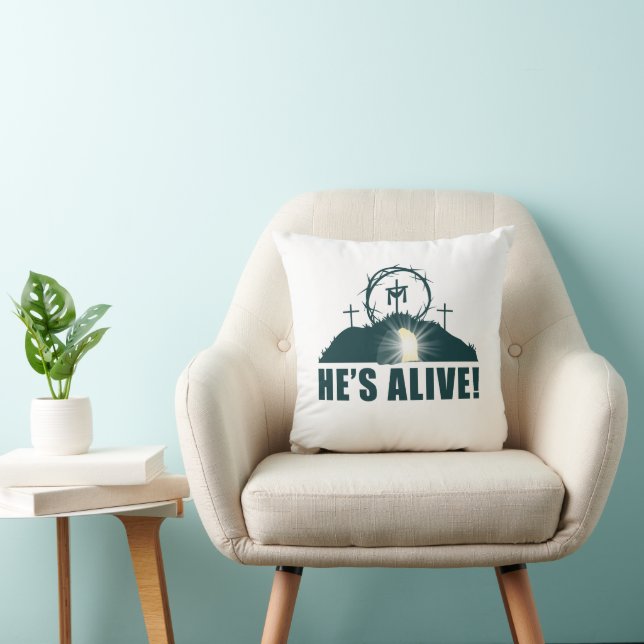He's Alive! Christian Passover Easter Jesus Empty  Cushion (Chair)