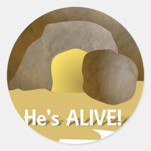 He's Alive! Classic Round Sticker