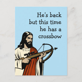 He's Back Postcard