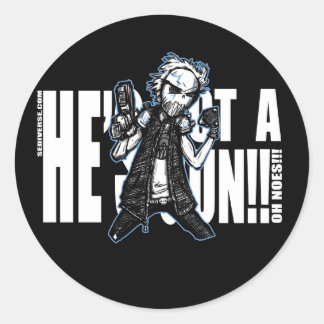 He's Got a Gun Sticker