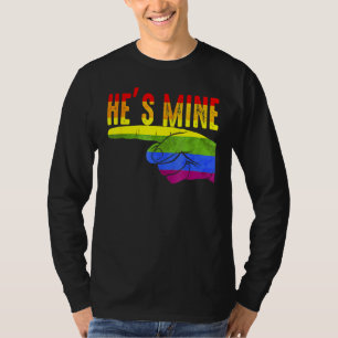 He's Mine Gay Couple Matching Lgbtq T-Shirt