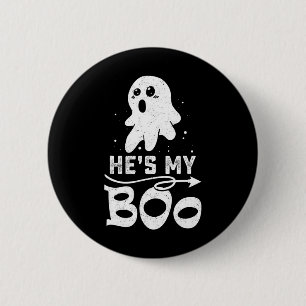 Hes My Boo Cute Matching Couple Halloween Costume 6 Cm Round Badge