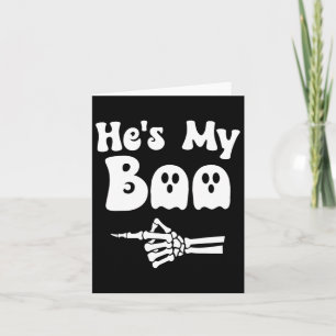 He's My Boo Matching Halloween Pajama Couples He's Card