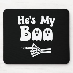 He's My Boo Matching Halloween Pajama Couples He's Mouse Pad