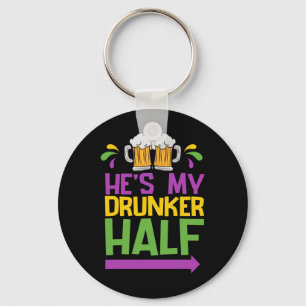 He's My Drunker Half Matching Couple Girlfriend Ma Key Ring