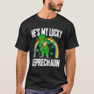 He's My Lucky Leprechaun Her Funny St Patricks Day T-Shirt
