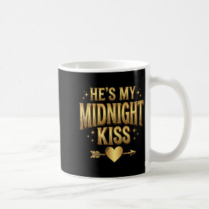 He's My Midnight Kiss Happy New Year Matching Coup Coffee Mug